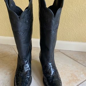 Justin Reba Chelsea Ostrich Boots